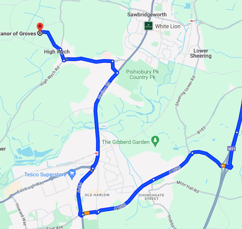 Map of Manor of Groves