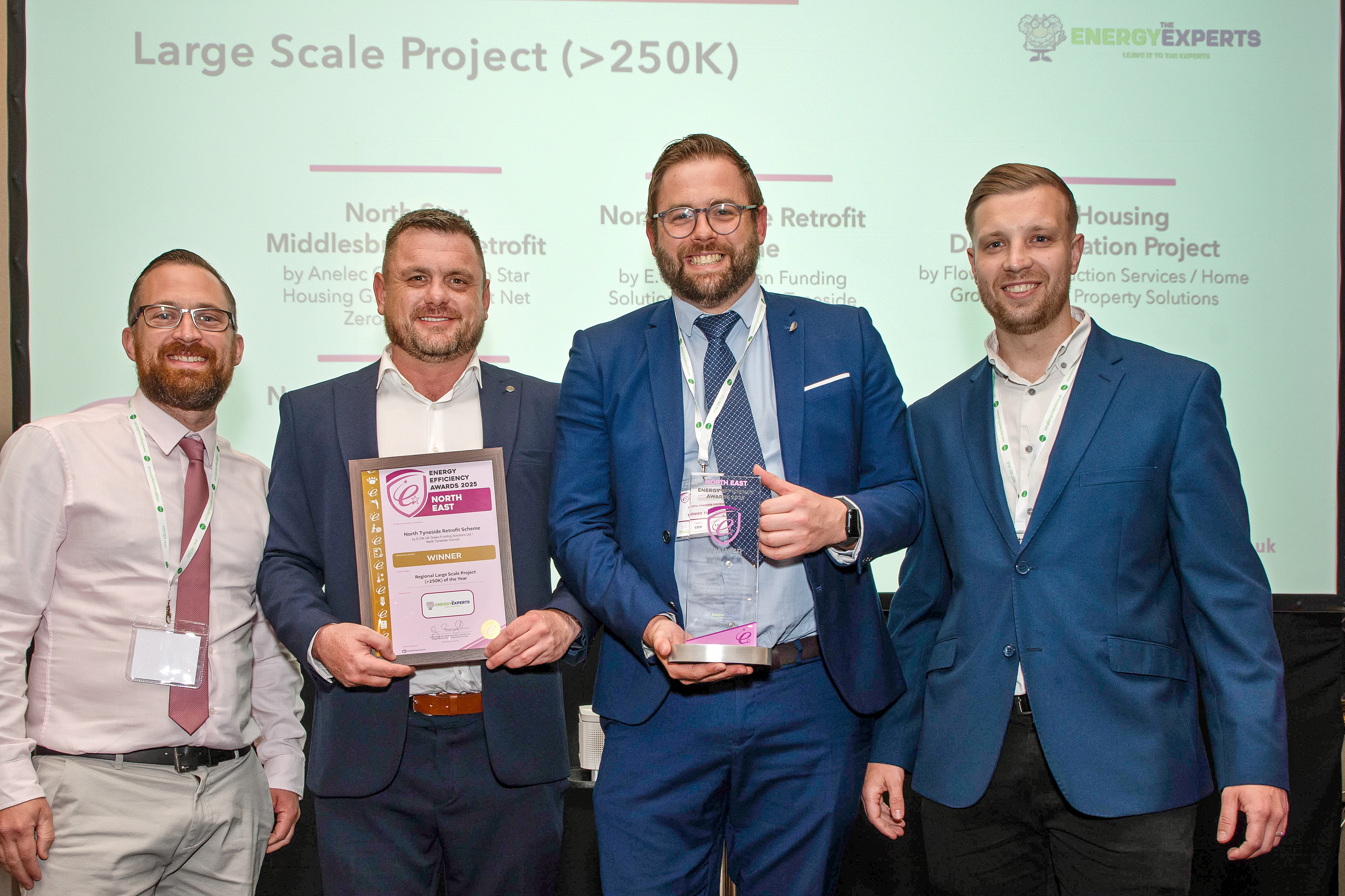 Prize being presented to North Tyneside Retrofit Scheme